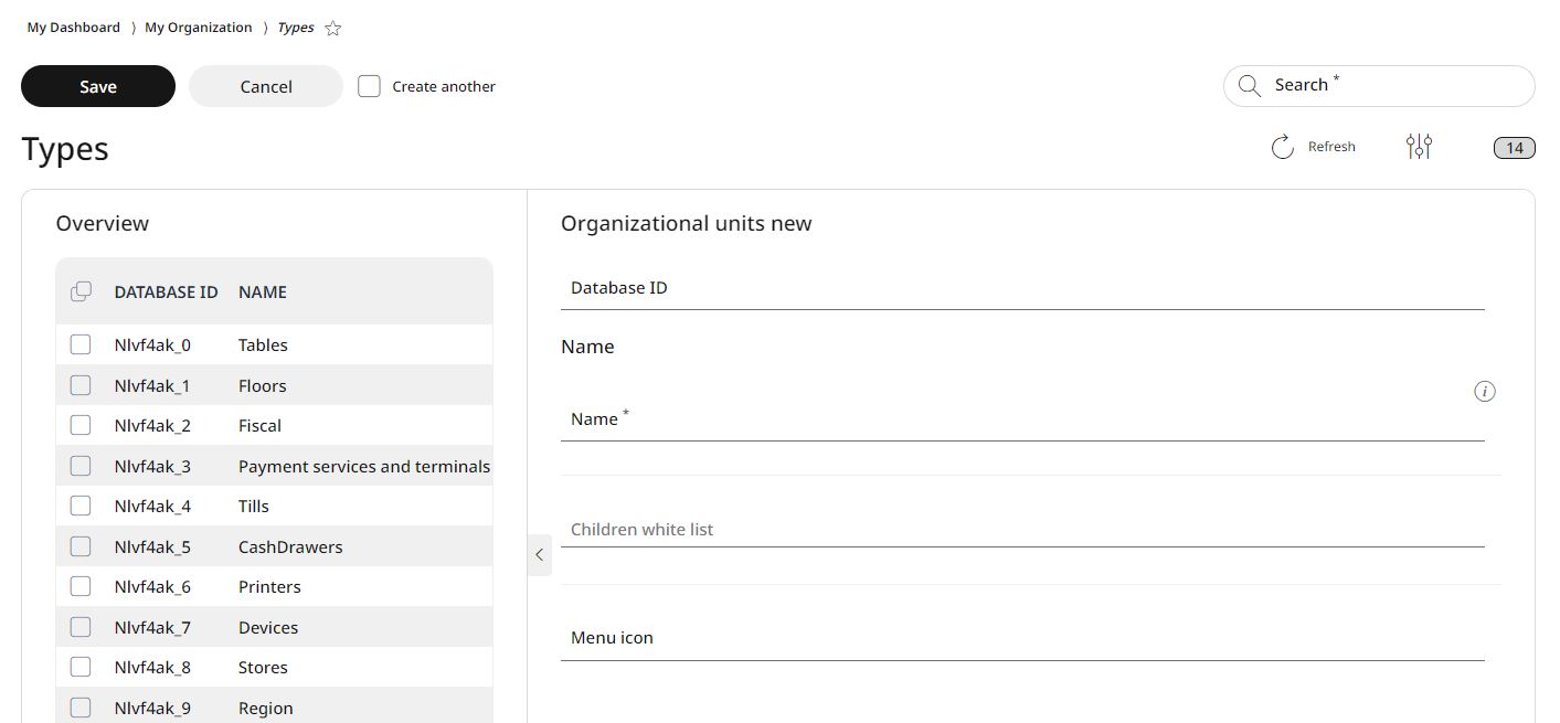 Adding a new Organization type